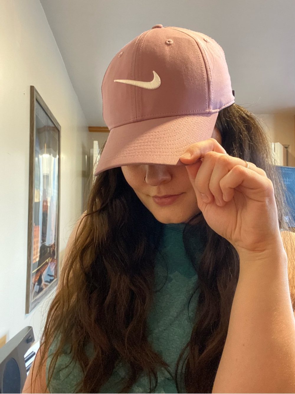 Nike Women's Light Pink Embroidered Swoosh Cap